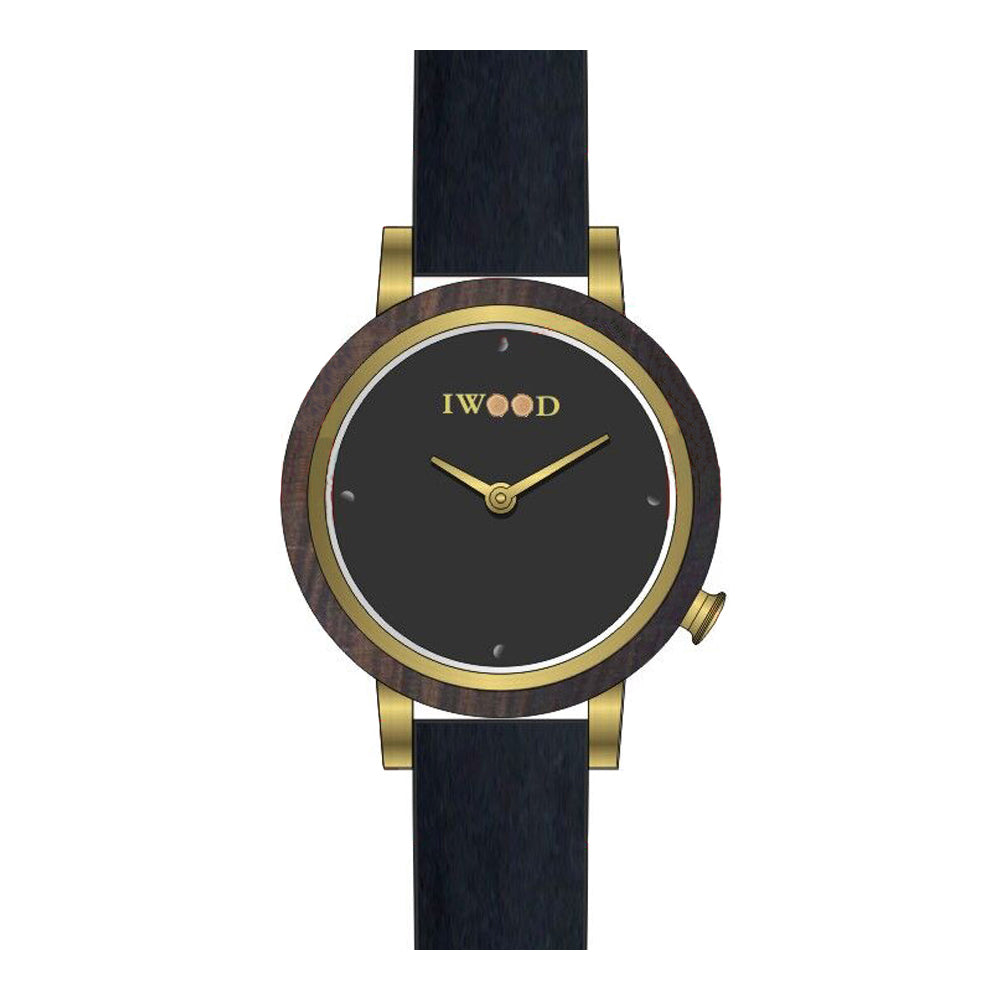 Reloj Iwood de madera auténtica para mujer IW18443001