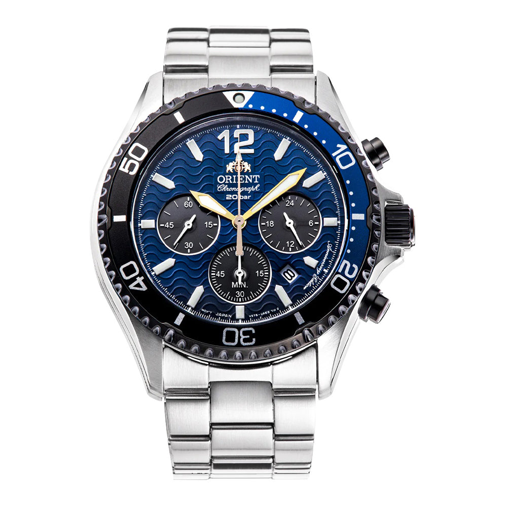 Reloj cronógrafo para hombre Orient Mako edición limitada con energía solar RA-TX0208L10B