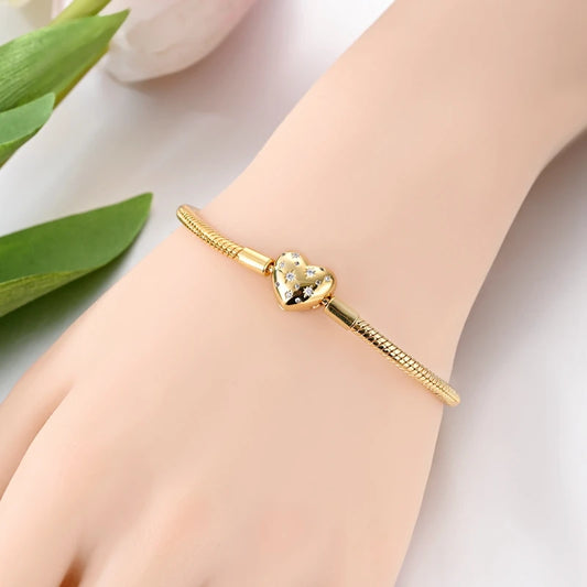 Pulseras Modernas en Oro Ideal para Charms