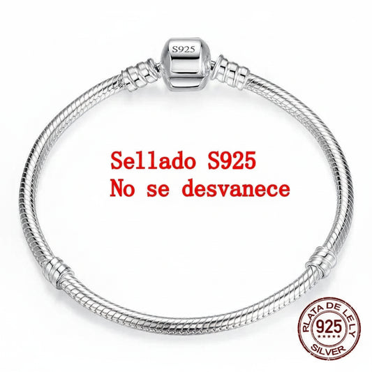 Pulsera Moderna de Plata 925 – Perfecta para Charms