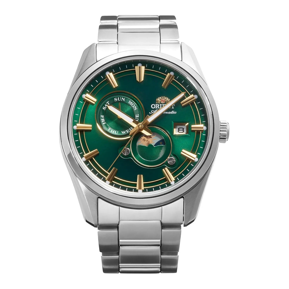 Reloj para hombre Orient Stretto sol y luna automático RA-AK0314E30B