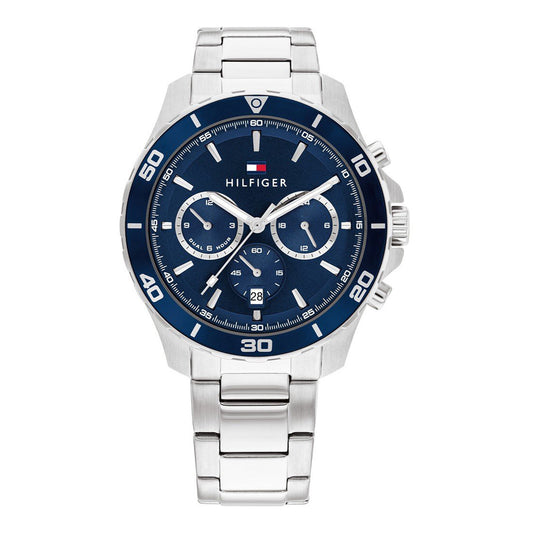 Reloj Tommy Hilfiger Jordan 1792094 para hombre con doble temporizador.