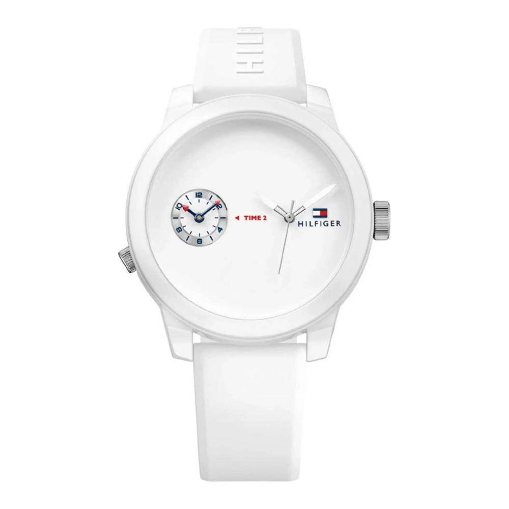 Reloj Tommy Hilfiger Denim 1791324 para hombre con doble temporizador.