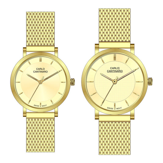 Carlo Cantinaro CC3001SM004 reloj unisex con conjunto de socios