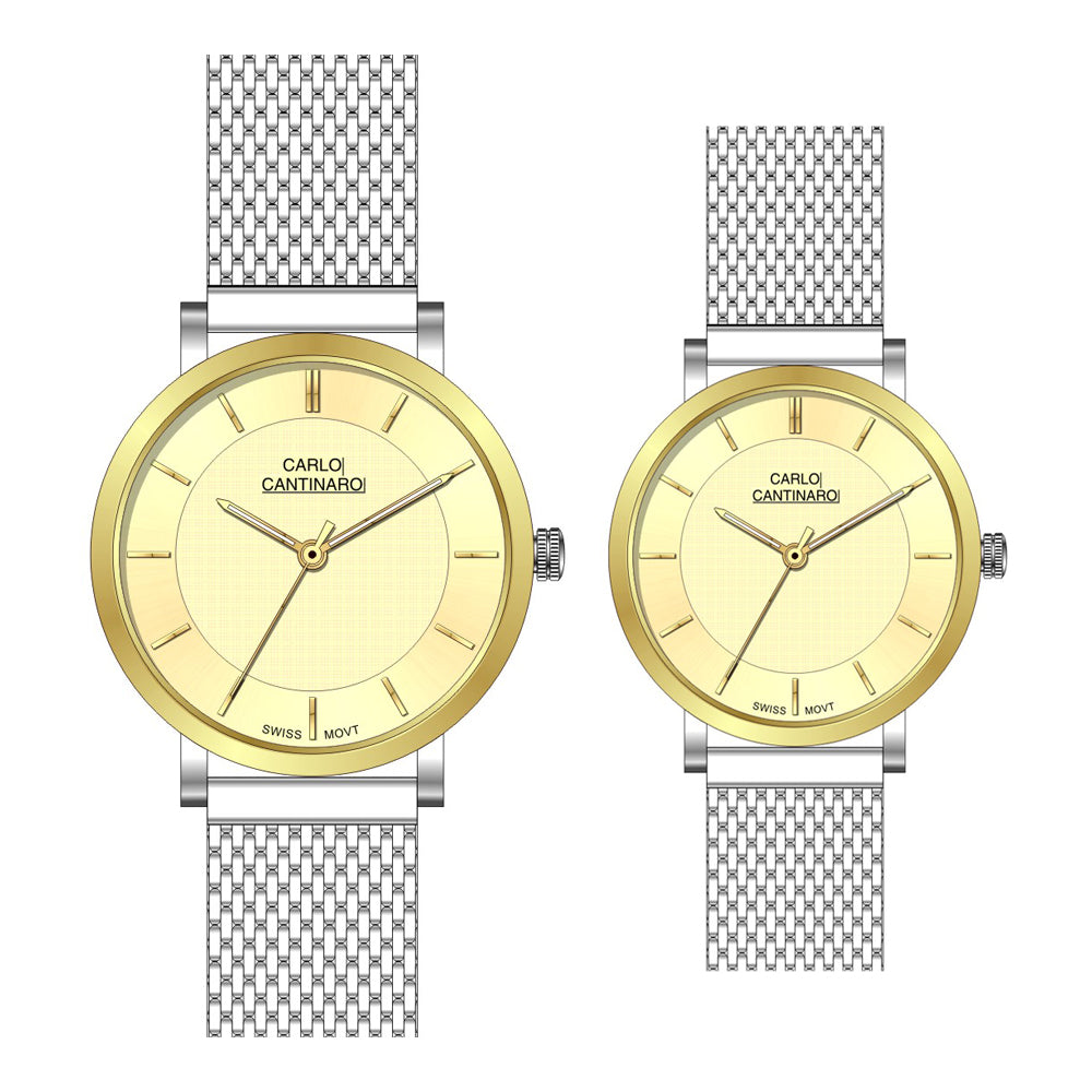 Carlo Cantinaro CC3001SM005 reloj unisex con conjunto de socios