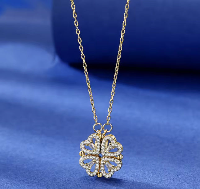 Collar Mujer Romántico de Tréboles Magnéticos