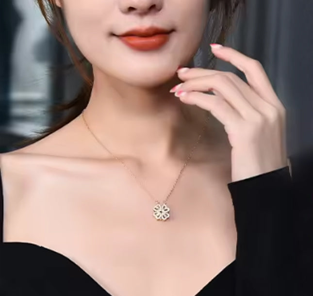 Collar Mujer Romántico de Tréboles Magnéticos
