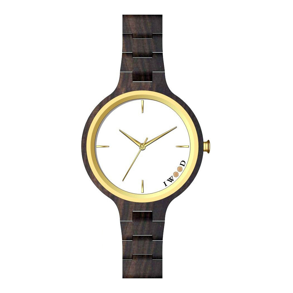 Reloj Iwood de madera auténtica para mujer IW18442002