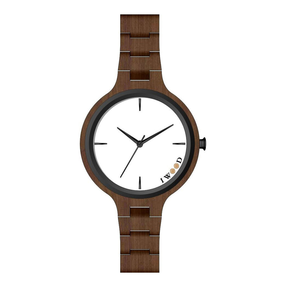 Reloj Iwood de madera auténtica para mujer IW18442004