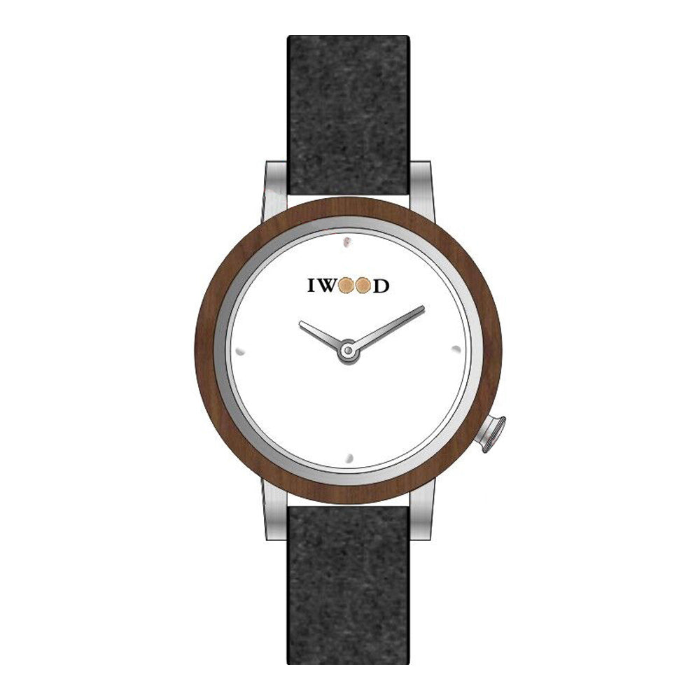 Reloj Iwood de madera auténtica para mujer IW18443003