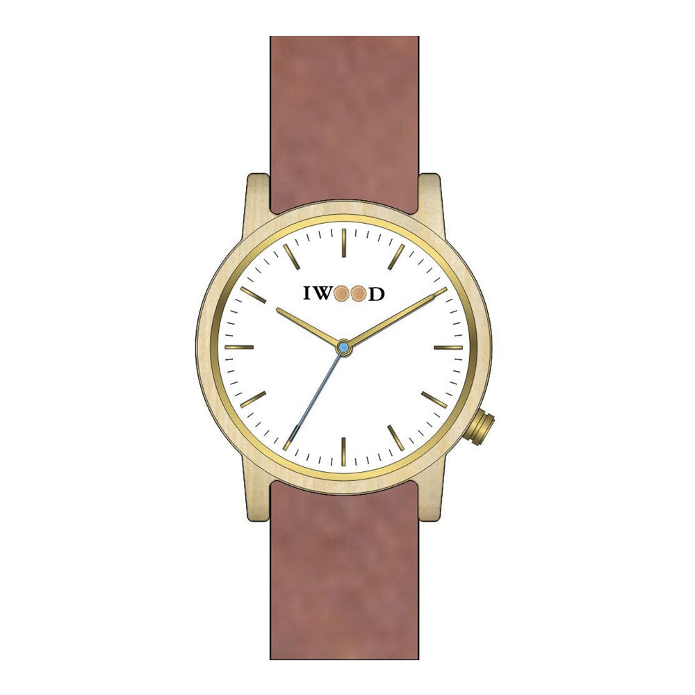 Reloj Iwood de madera auténtica para hombre IW18444002