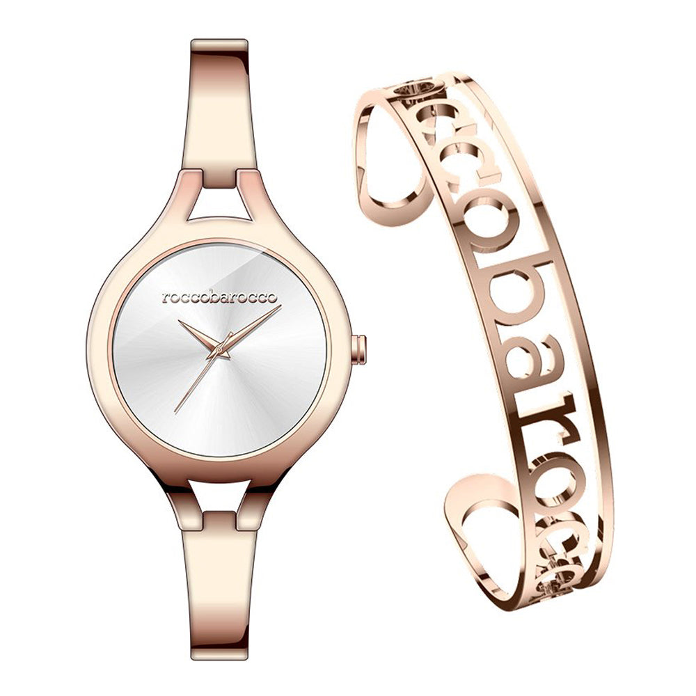 Conjunto de reloj y pulsera para mujer Roccobarocco RB.2216S-04M