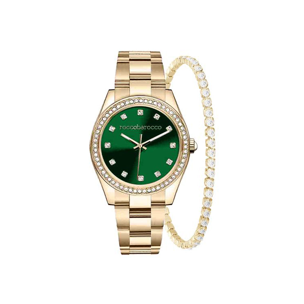 Conjunto de reloj y pulsera para mujer Roccobarocco RB.2579-08M