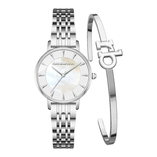 Conjunto de reloj y pulsera para mujer Roccobarocco RB.4659L-01M