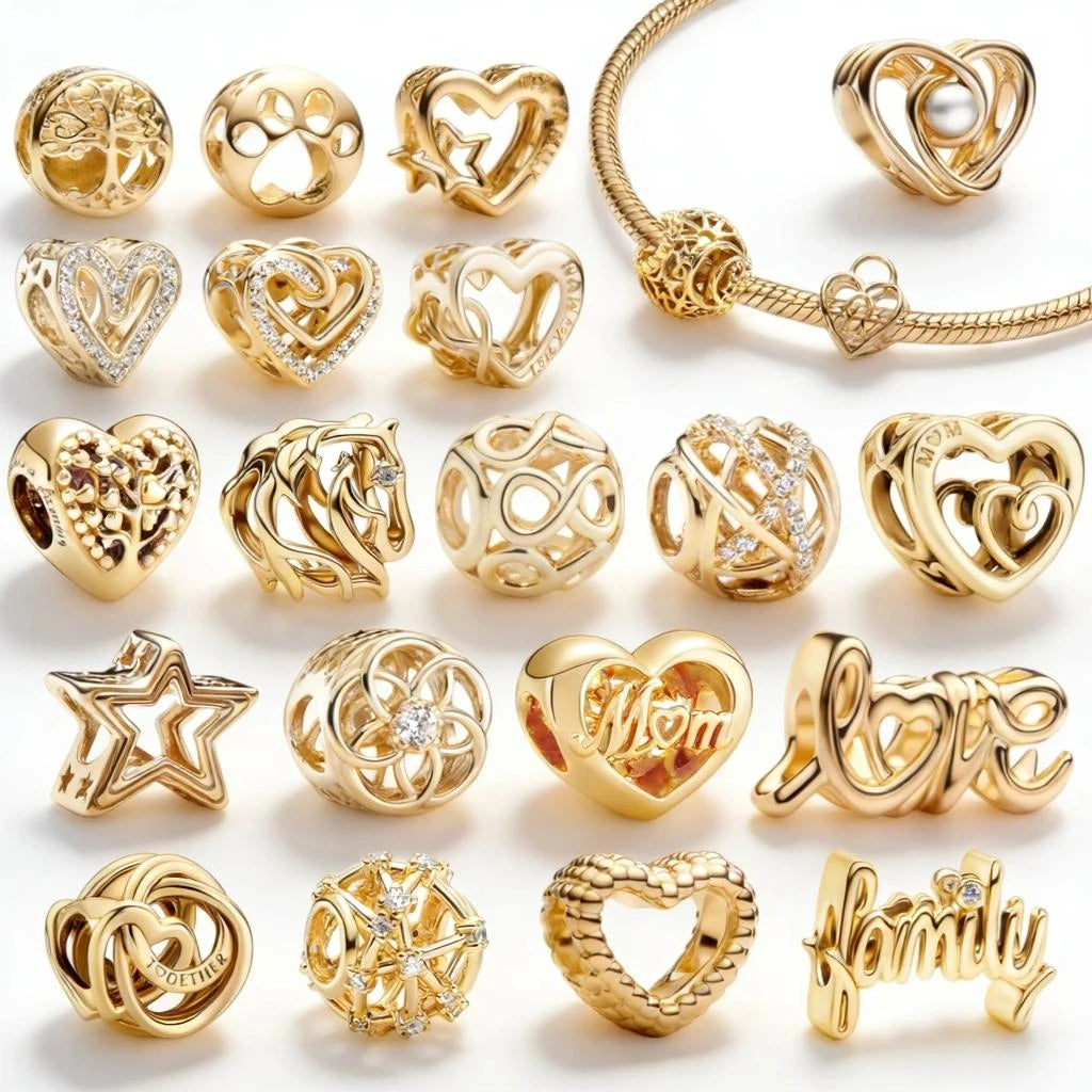 Conjunto de Charms en color Oro