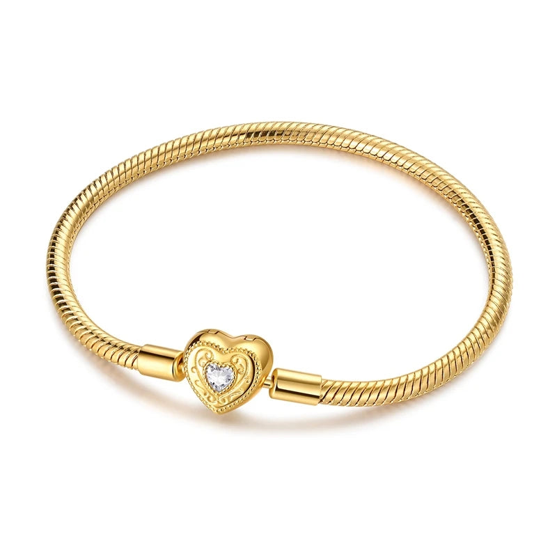Pulseras Modernas en Oro Ideal para Charms