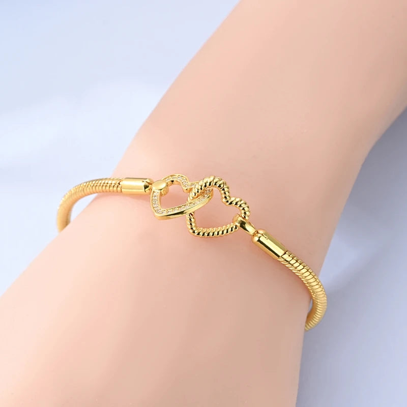 Pulseras Modernas en Oro Ideal para Charms