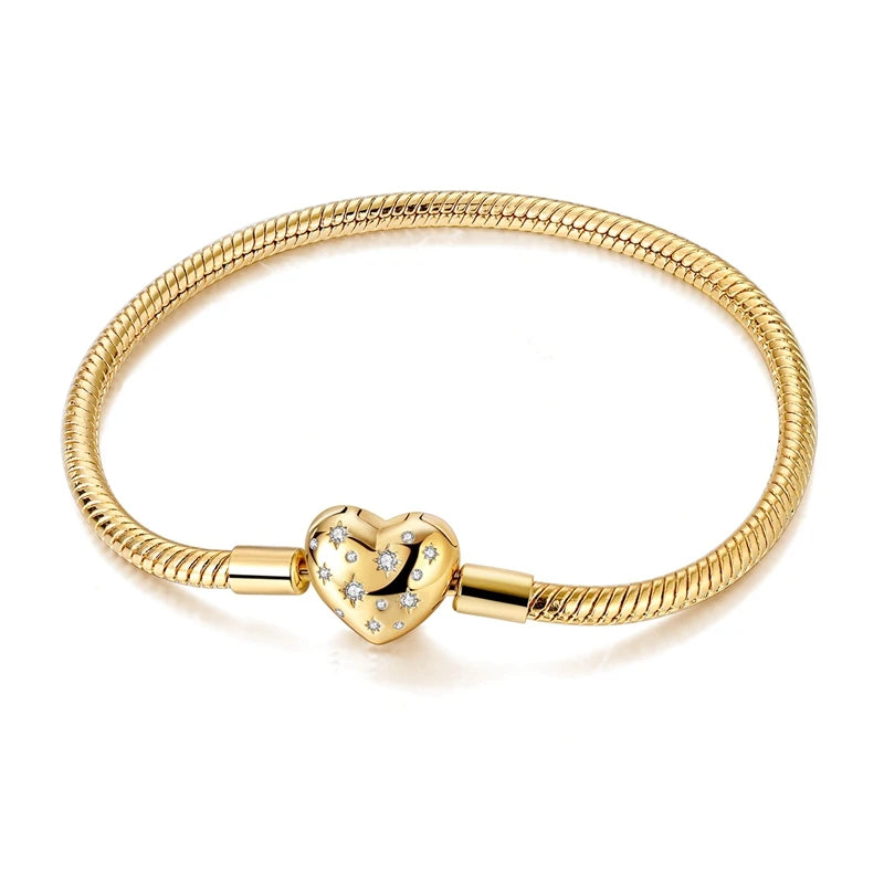 Pulseras Modernas en Oro Ideal para Charms
