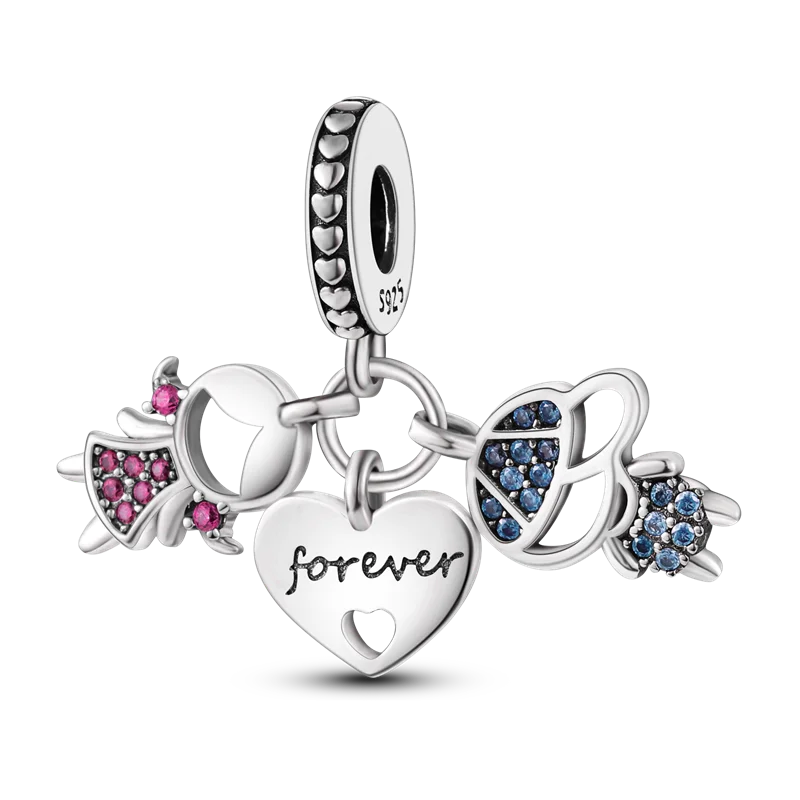 Conjunto de Charms en Plata de Ley 925