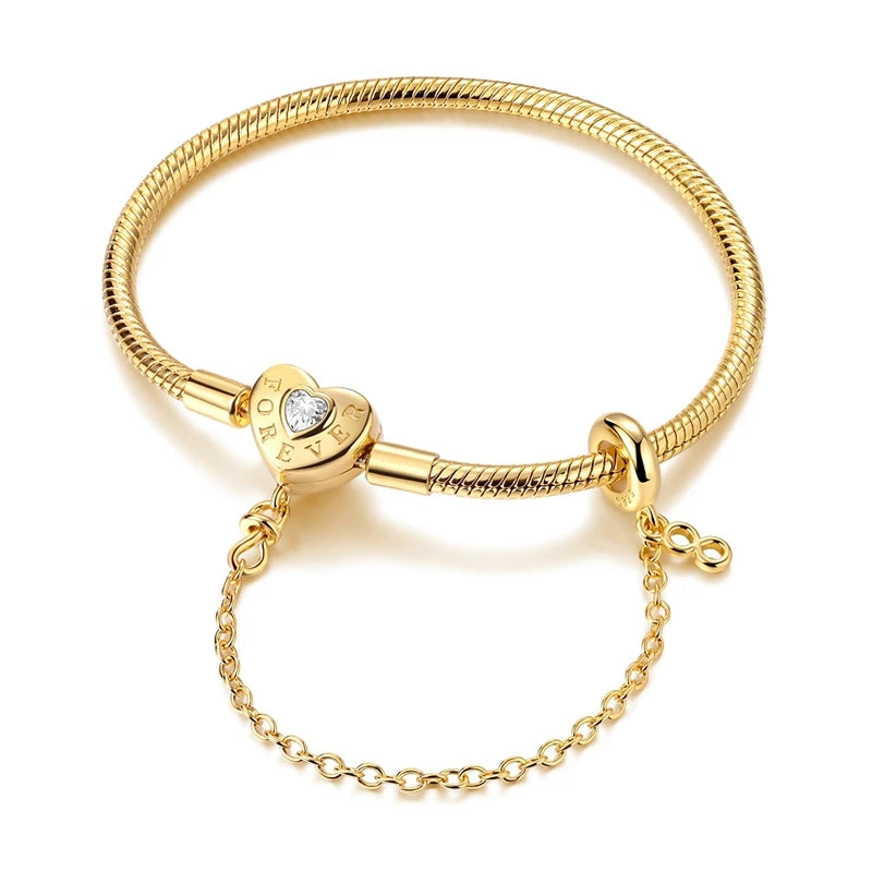 Pulseras Modernas en Oro Ideal para Charms