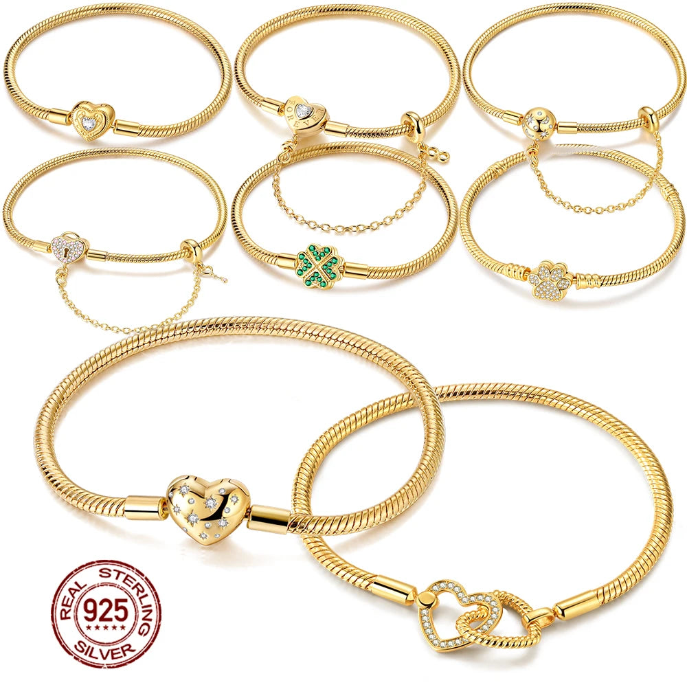 Pulseras Modernas en Oro Ideal para Charms