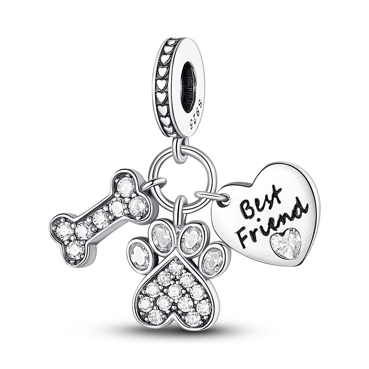 Conjunto de Charms en Plata de Ley 925