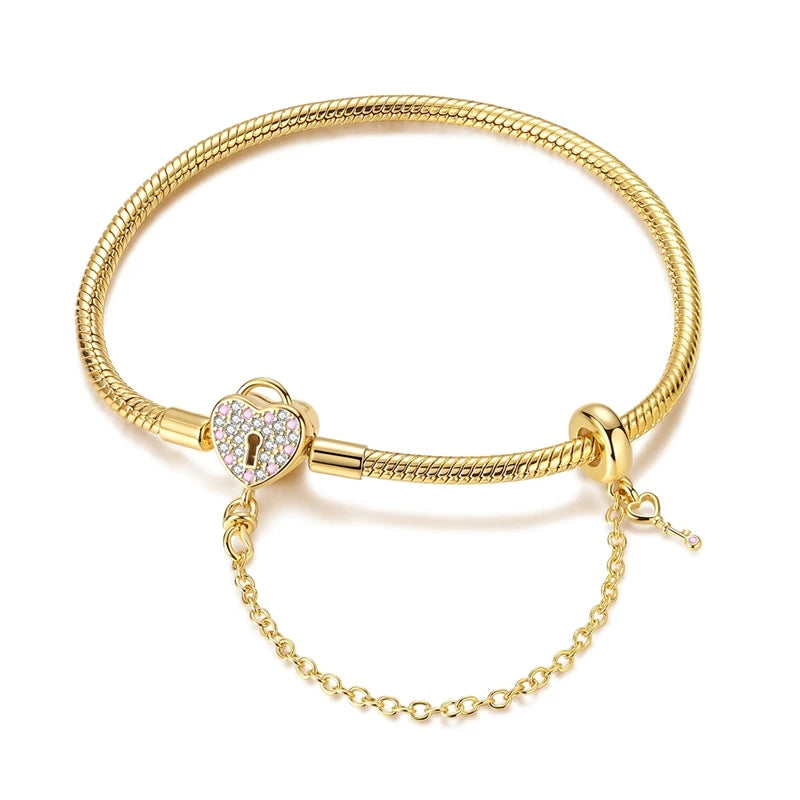 Pulseras Modernas en Oro Ideal para Charms