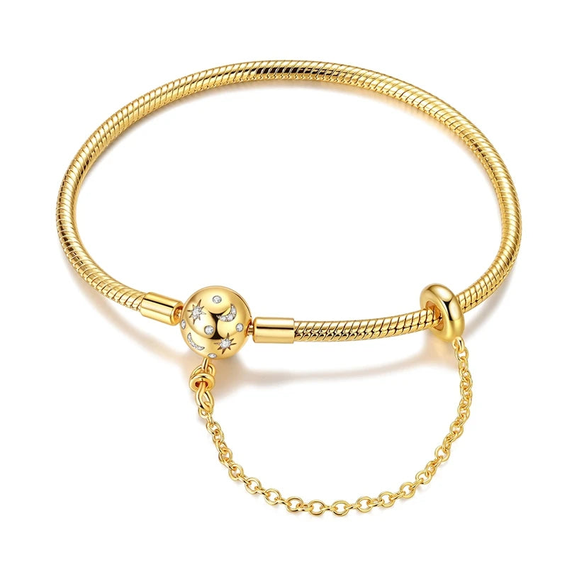 Pulseras Modernas en Oro Ideal para Charms