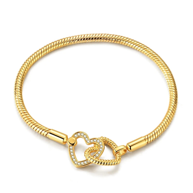 Pulseras Modernas en Oro Ideal para Charms